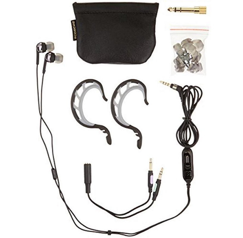 (2) Scosche IDR657mbk Wired Earphones Headphones Earbuds Noise Canceling + Mic