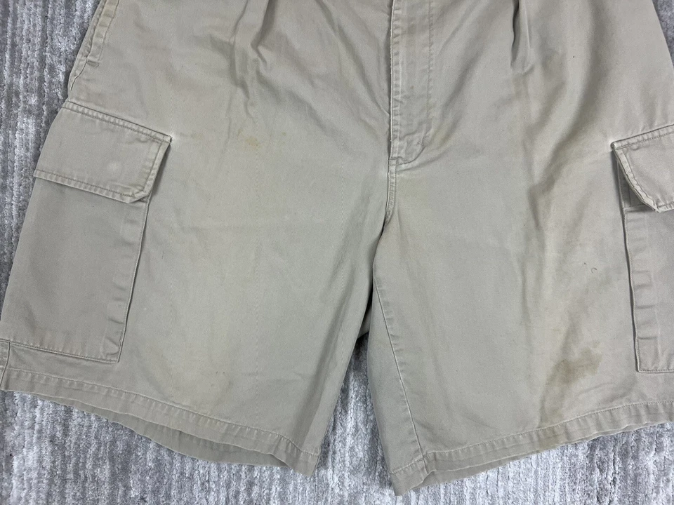 Shorts masculinos Nautica 36W bege carga casual ao ar livre - Imagem 3 de 4