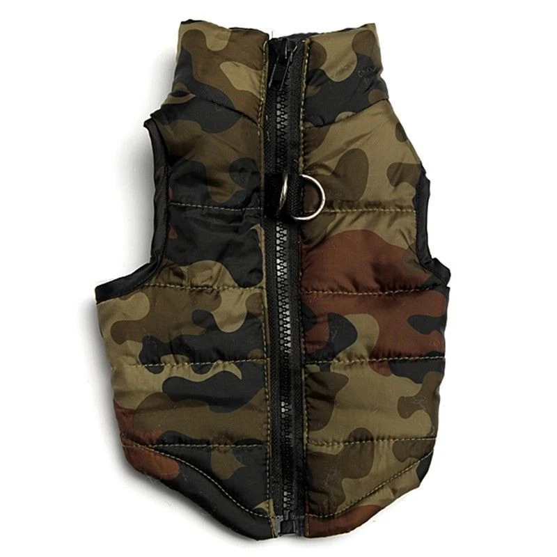 Cute Puppy Pet Small Dog Cat Winter Warm Coat Padded Vest Jacket Sizes S M L - Image 3 of 4