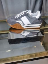 TOM FORD James Grey/White Men's Shoes   