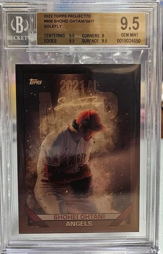 2022 Topps Project70 Shohei Ohtani #906 /3417 Solefly BGS 9.5 Gem Mint Pop 1