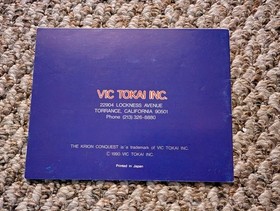 The Krion Conquest Instruction Manual Booklet Only Vic Tokai Inc Nintendo NES