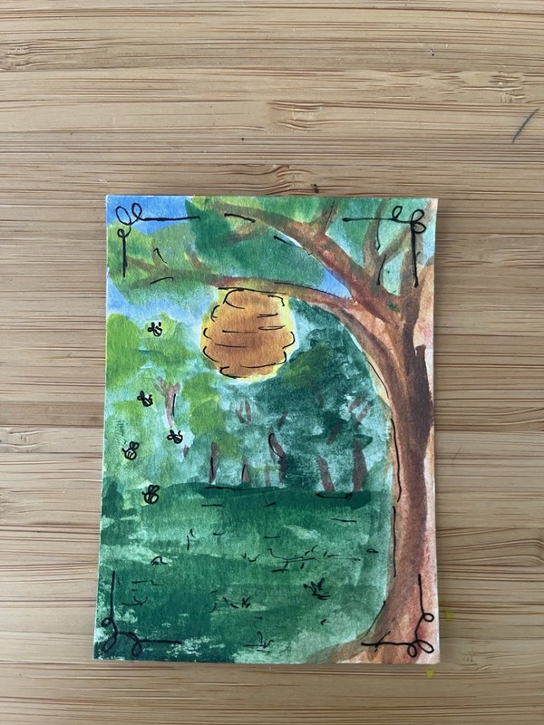 ACEO Original Watercolor Art Card Signed by Artist