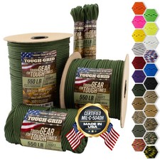 TOUGH-GRID 550 Paracord, 100 Nylon, Made in USA, Type III Mil-Sp