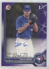 2022 Bowman Paper Prospect Purple Border 205/250 Zach Logue #PPA-ZL Auto 1fb5