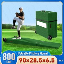 6" Portable Foldable Pitchers Mound W/ Pro Rubber  Wheels for Softball Training