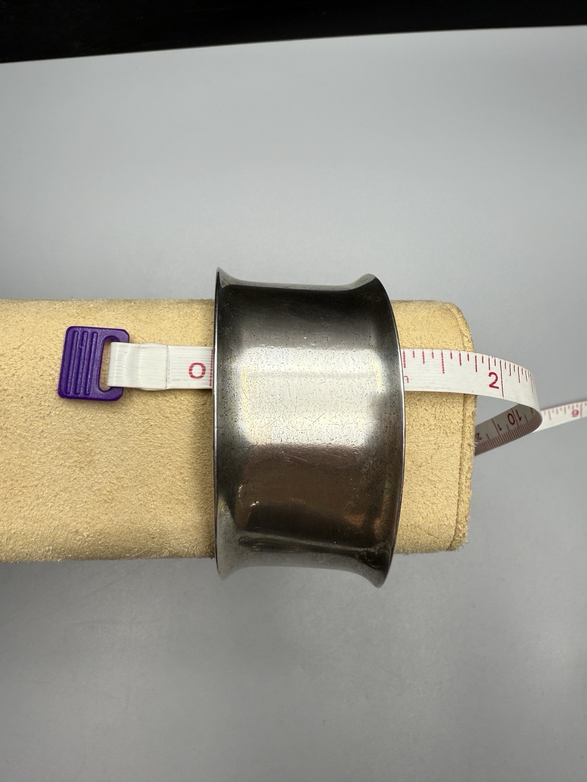 Cuff Bangle Concave Sterling Silver Repurposed Na… - image 17