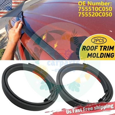 Fits 2007-2020 Toyota Tundra Double Cab Roof-Drip Right Molding & Left Side 2PCS
