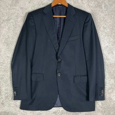Ermenegildo Zegna Blazer Mens 50C Navy Blue Multiseason Wool Suit Jacket Flaws: 