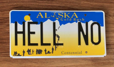 ALASKA  GRAPHIC GOLD RUSH VANITY LICENSE PLATE 