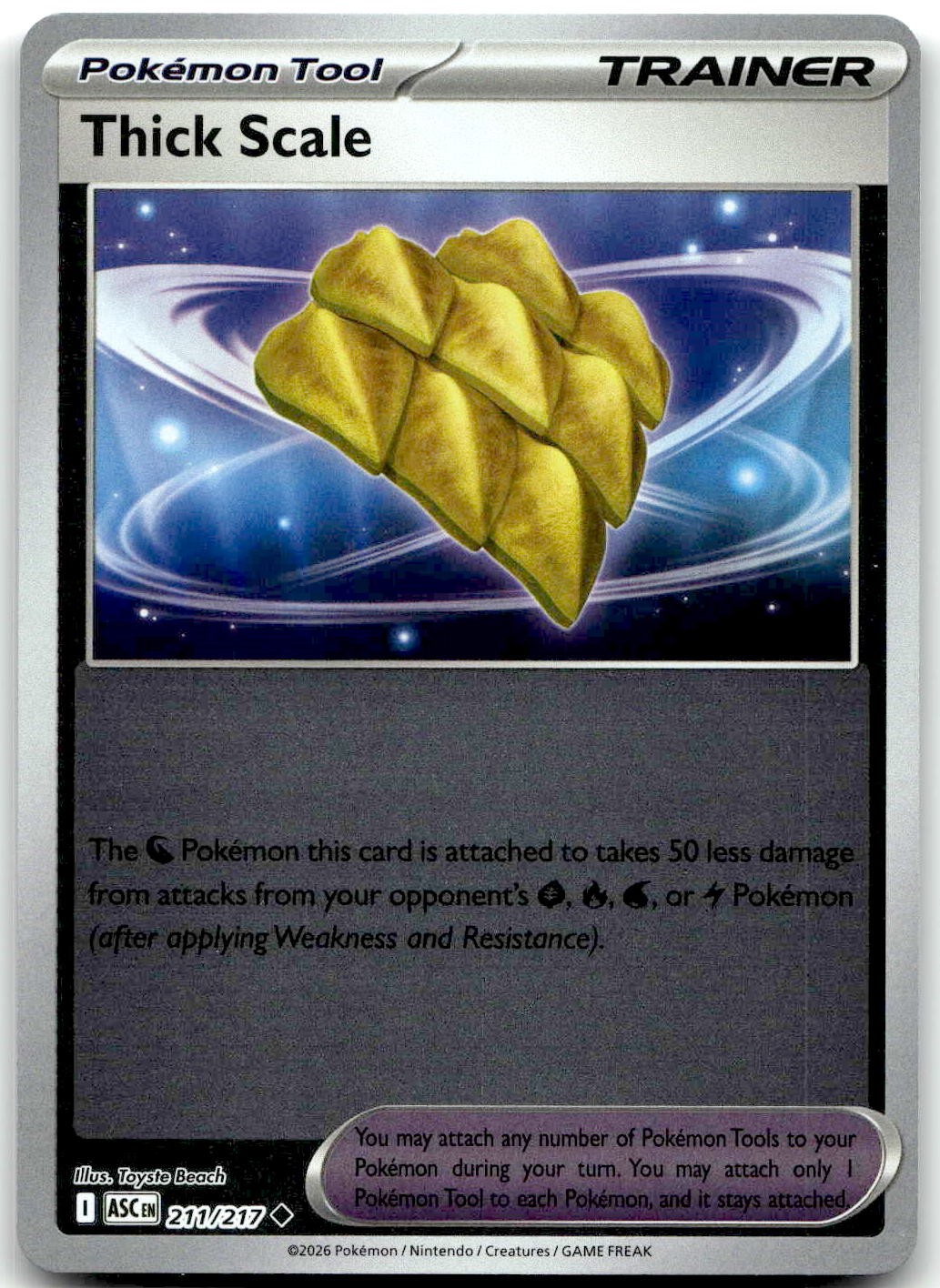Pokemon Thick Scale Ascended Heroes ASC #211/217 Uncommon Reverse Holo NM