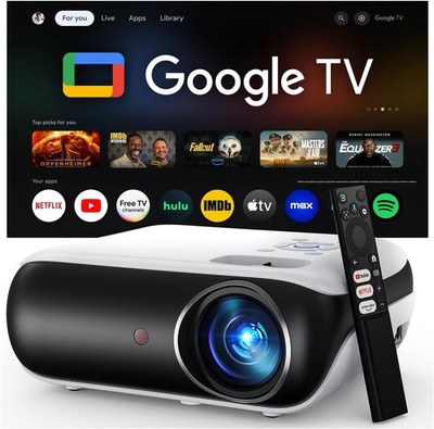 Beamer Smart 4K Google TV Streaming Heimkino WiFi Bluetooth HDR Projektor Kino