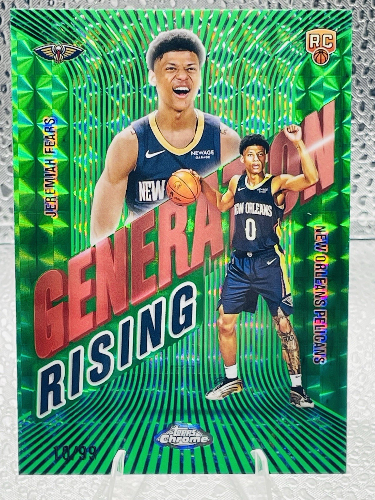 JEREMIAH FEARS - 2025-26 Topps Chrome - Green Geometric /99 Generation Rising
