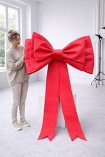 Giant Red Christmas Bow Large Outdoor Gift Ribbon Door Wall Decor