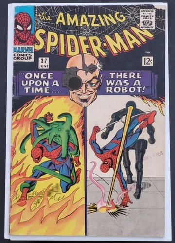 Amazing Spider-Man #37.  VG OW/W  1st App.  Norman Osborne & Robot Masfer.  1966
