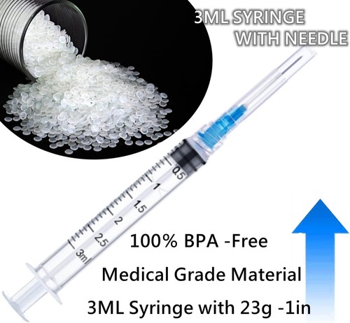 25 Pack 3Ml 23Ga Lab Syringe Tools with Measurement, Individually Packed NEW AU - Picture 3 of 6