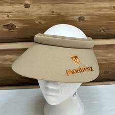 Montreux Golf Course Womens Visor Hat Beige Golfer Golf Texace Made In USA