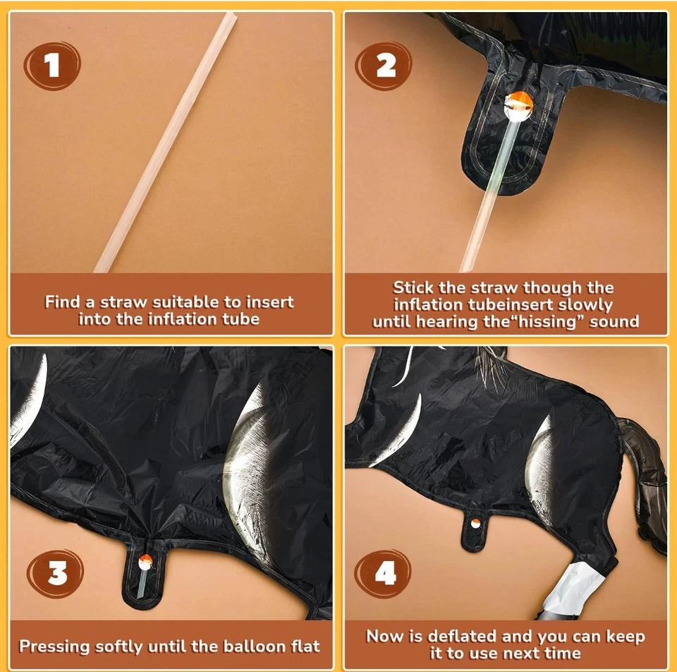 16 Piezas Globos Fiesta Occidental - Caballo, Vaca, Bota de Vaquera, Sombrero de Vaquero Lámina   Foto 3 de 4