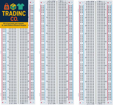 3Pcs Breadboard 830 Point Solderless Prototype PCB Board Kit for Arduino Proto S