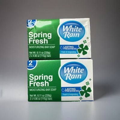 White Rain Spring Fresh Bar Soap Twin Pack 2x 4.06 oz Moisturizing