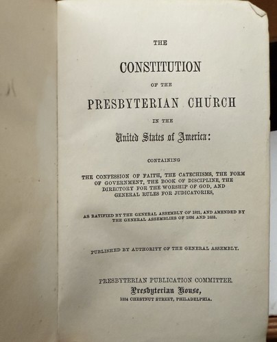 Confession Of Faith-The Constitution of the Presbyterian Church In The USA - Picture 3 of 3