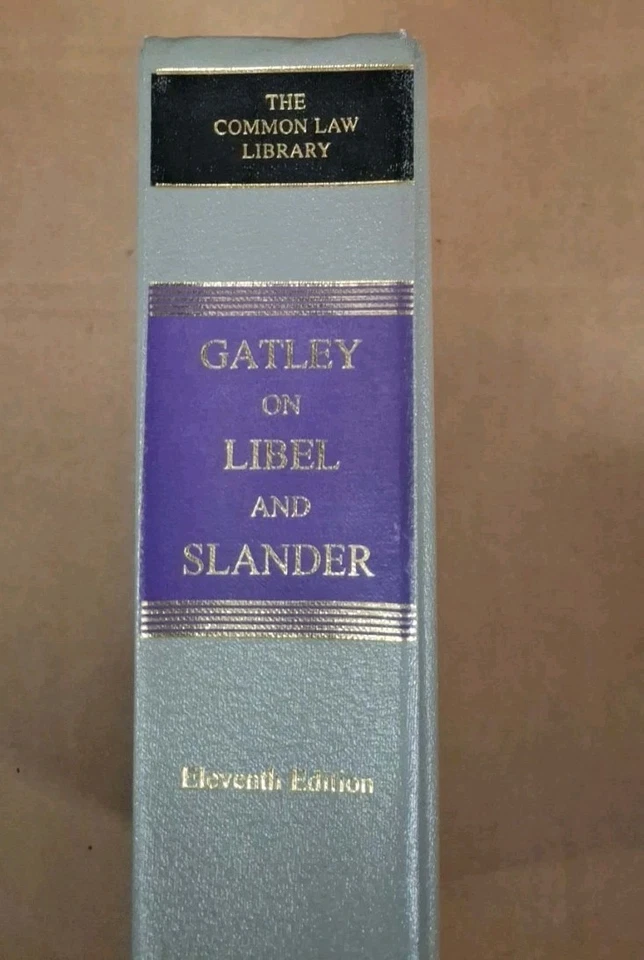 Gatley on Libel And Slander 11th Ed Hardback The Common Law Library - Image 2 of 2