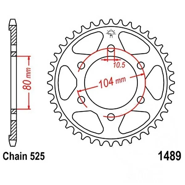 Kettenrad Stahl 41-ZäHne 525-Teilung FüR Kawasaki Z 1000 SX ABS Bj. 2011-2019-image