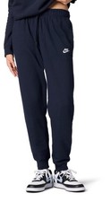 Women  s Nike Club Fleece Mid-Rise Joggers, Obsidian/White, Small