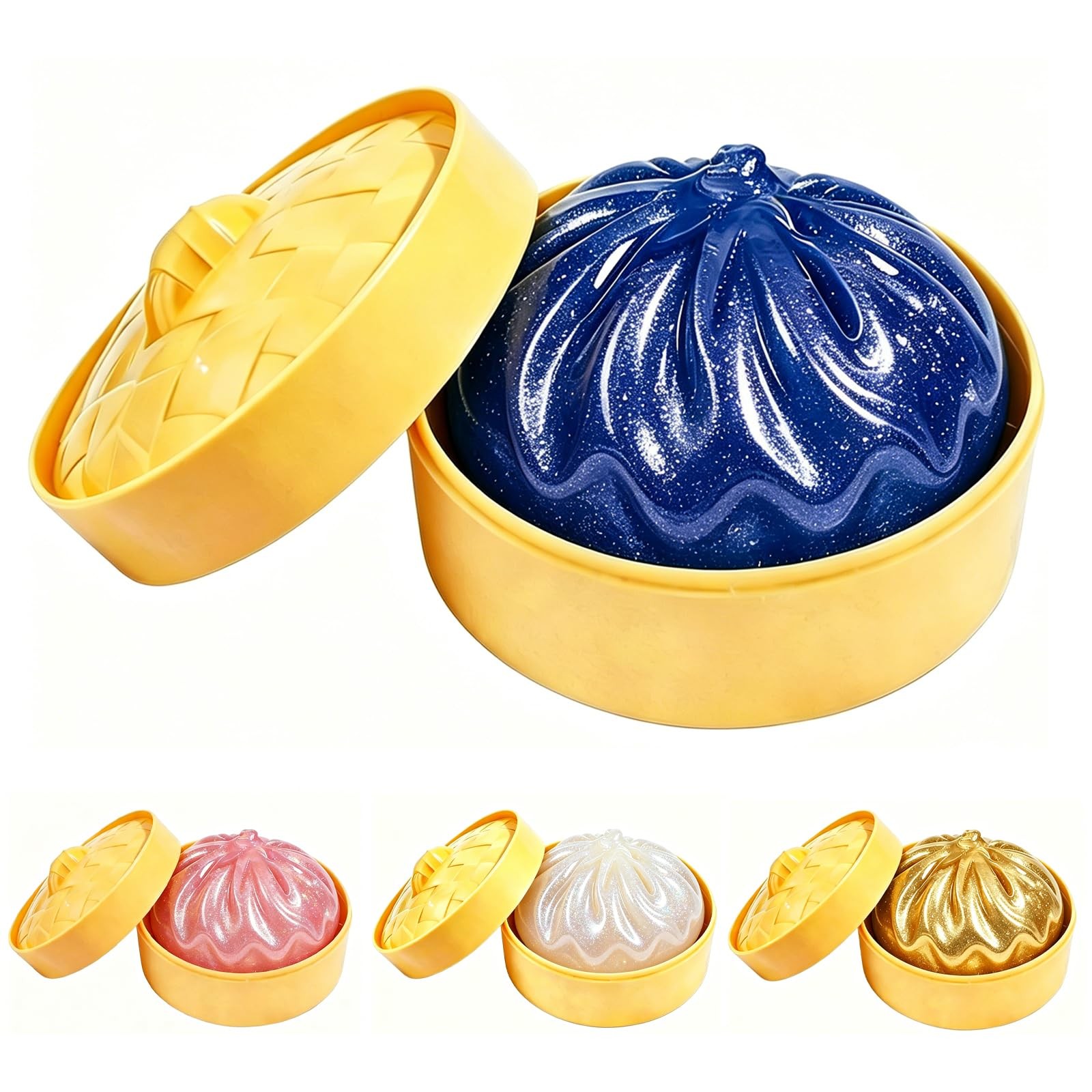 Dumpling 2.0 Squishy Toy- Glitter Stress Ball Fidget Toy, Soft Squeeze