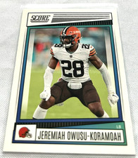 2022 Score Football Jeremiah Owusu-Koramoah Cleveland Browns base card #208
