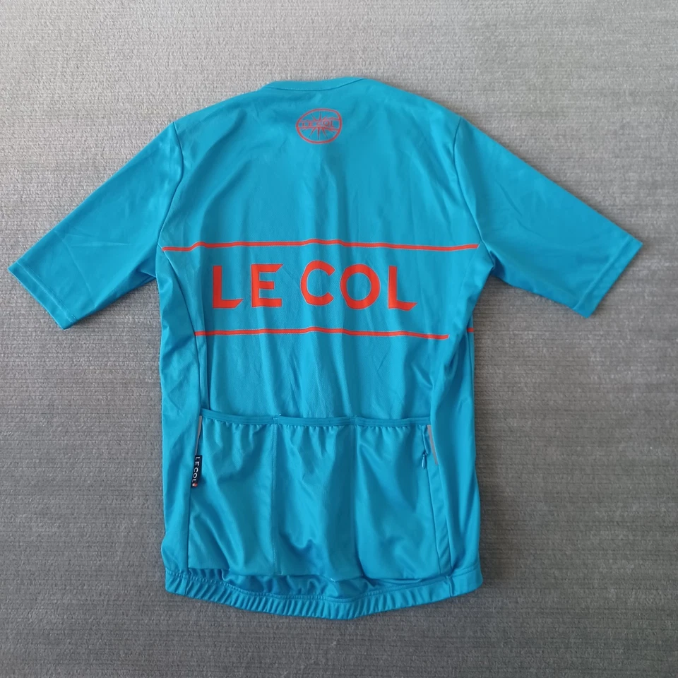 Le Col Cycling Jersey Mens L Sky Blue Full Zip Lightweight Stretch Short Sleeve - Image 2 of 4
