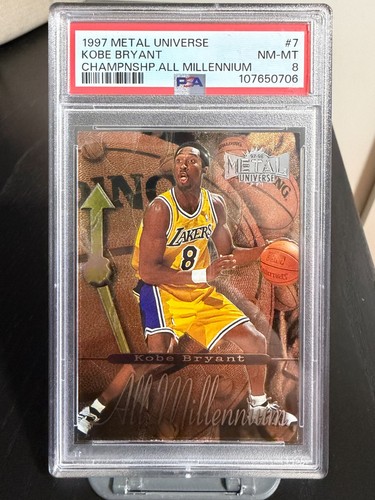 Kobe Bryant 1997 Metal Universe Championship All Millennium Card PSA 8 Rare