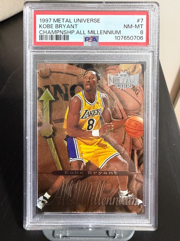 Kobe Bryant 1997 Metal Universe Championship All Millennium Card PSA 8 Rare