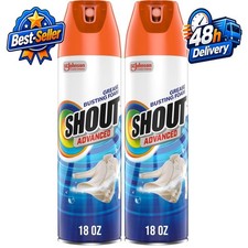 SHOUT Advanced Stain Remover Foam  18 oz  Pack of 2