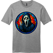 NEW Art Society STAINED GLASS GHOSTFACE GREY FROST Tee Shirt SM-4XL MADE IN USA