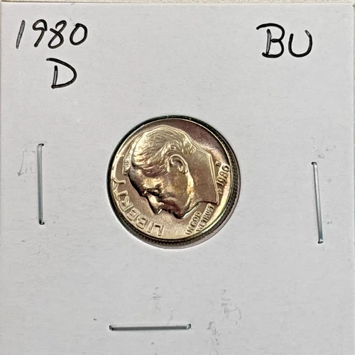 1980-D Roosevelt Dime BU (Brilliant Uncirculated) Denver Mint