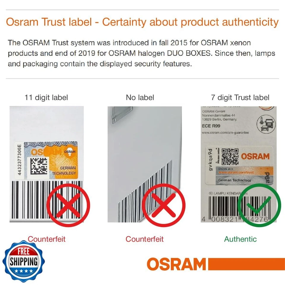Genuine Osram 66340 Xenarc 35W D3S PK32D-5 4600K HID Xenon Light Bulb (1 Pack - Image 4 of 4