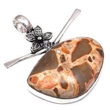 Pendant Bird Eye Jasper Gemstone Mother'Day Gift Silver Jewelry 1.75
