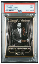 2024-25 Panini NOIR Basketball STEPHEN CURRY MVP holo Gold Frame /8 PSA 9