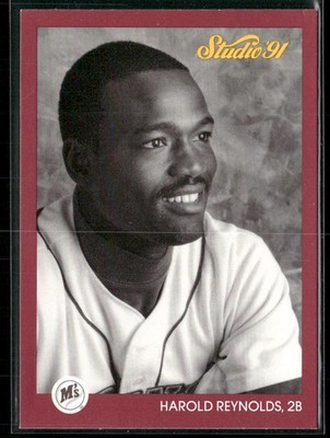 Harold Reynolds 1991 Studio #119 Seattle Mariners