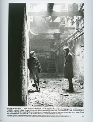 JACOB'S LADDER 8x10 b/w Press Photo / Tim Robbins & Matt Craven