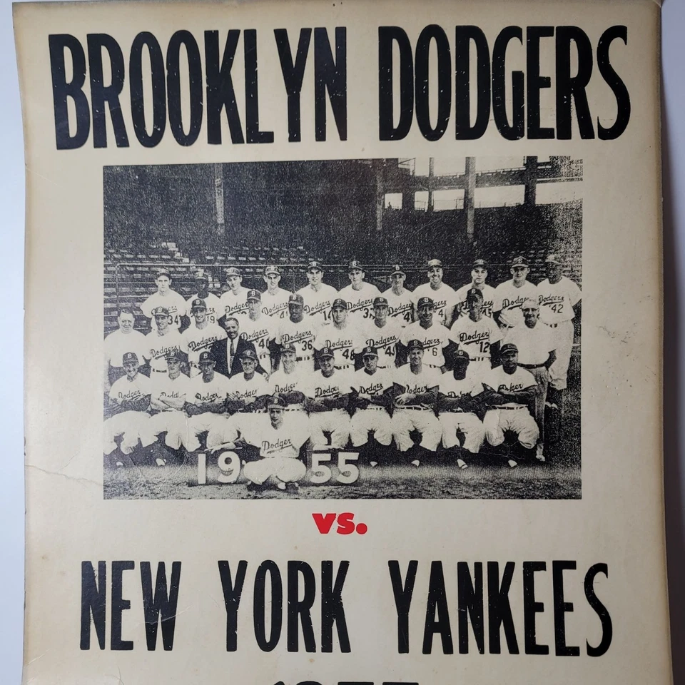 Brooklyn Dodgers Vs New York Yankees 1955 World Series Poster - Image 2 of 4