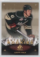 2010-11 SP Game Used Edition Authentic Rookies Gold Spectrum 1/1 Justin Falk s3i