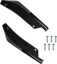 2PCS Car Rear Bumper Canard Diffuser Protector, Anti-Collision Si Color: Black