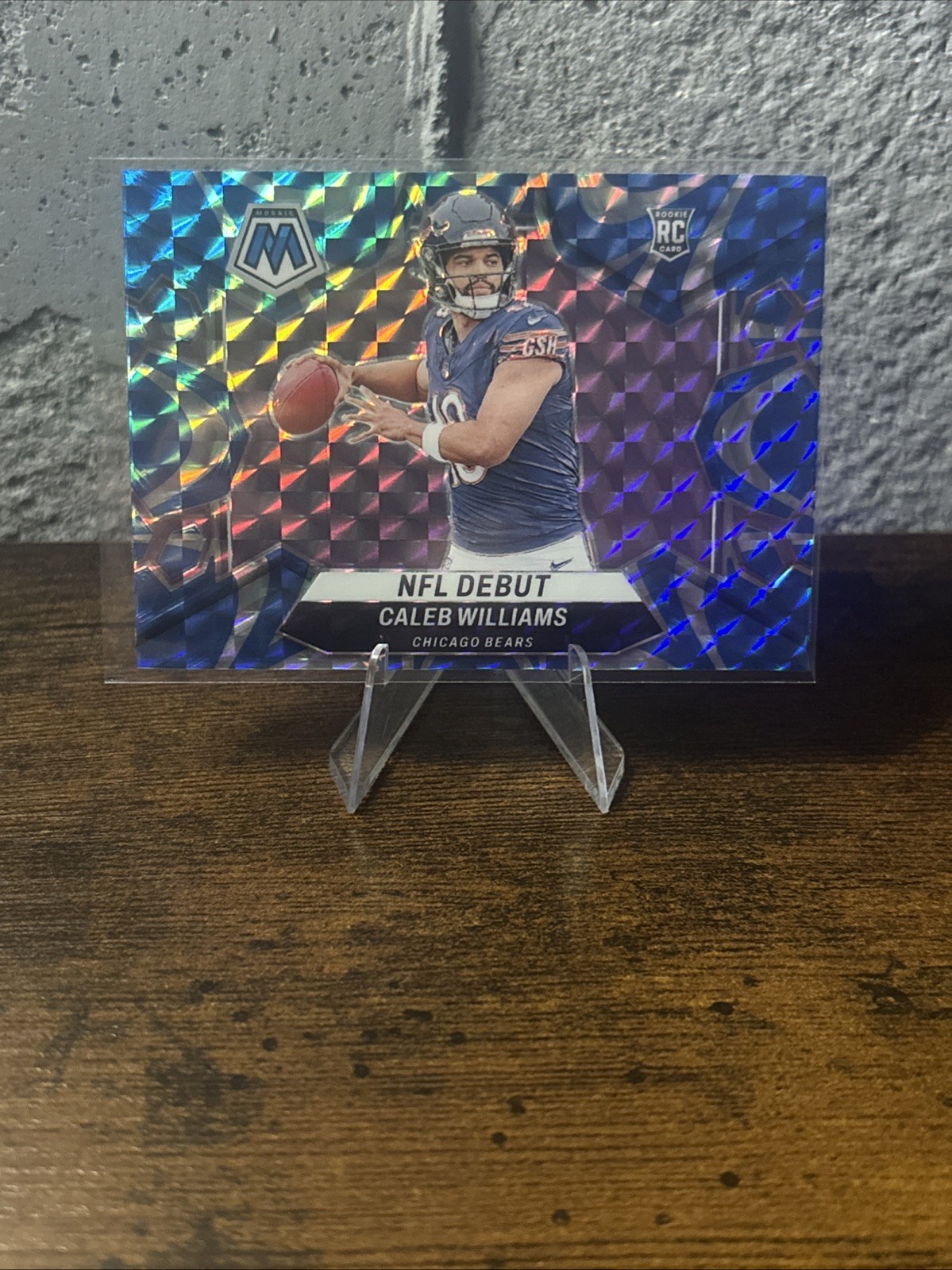 2024 Panini Mosaic - NFL Debut Caleb Williams #289 Reactive Blue Mosaic Prizm...