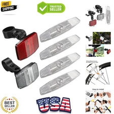 Durable 6-Piece Front and Rear Bike Lights Kit - Water Resistant Cycling Safety