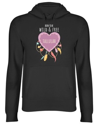 Personalisierter Hoodie Indianer Born to be Free Herren Damen Kapuze Oberteil