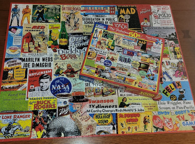 White Mountain THE FABULOUS 50's  1000 piece jigsaw puzzle PRE-OWNED, complete