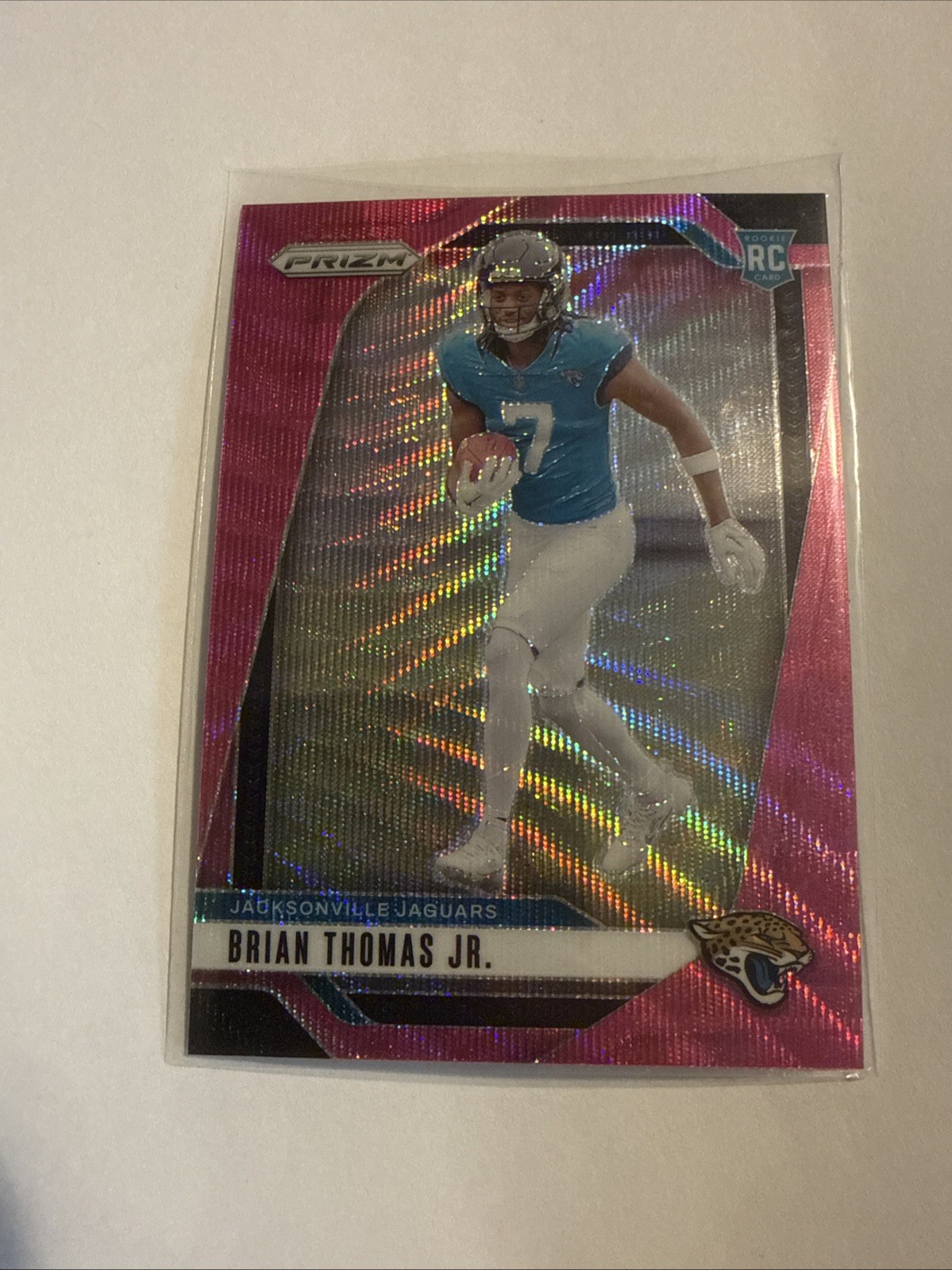 2024 Panini Prizm - Rookies Brian Thomas Jr. #314 Pink Wave Prizm (RC)