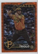2024 Topps Series 1 Orange Crackle Foil /299 Jared Triolo #281 9sm
